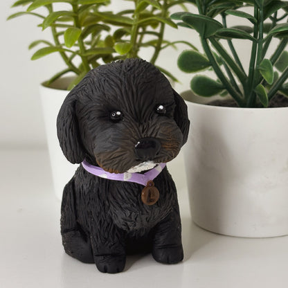 Black Poodle Figurine