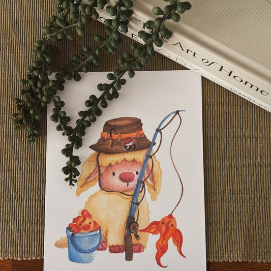 Fisherman Lamb Print