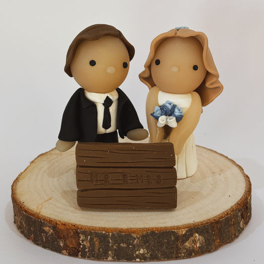 Wedding Couple with Sign