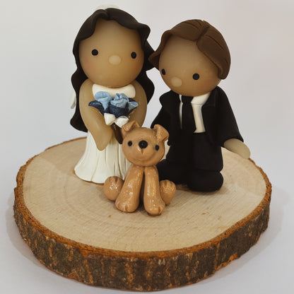 Wedding Couple with Puppy