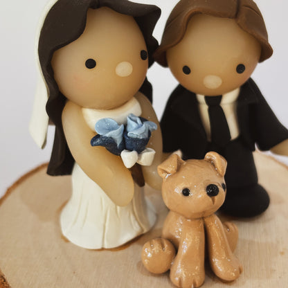 Wedding Couple with Puppy