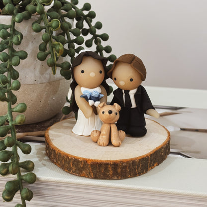 Wedding Couple with Puppy